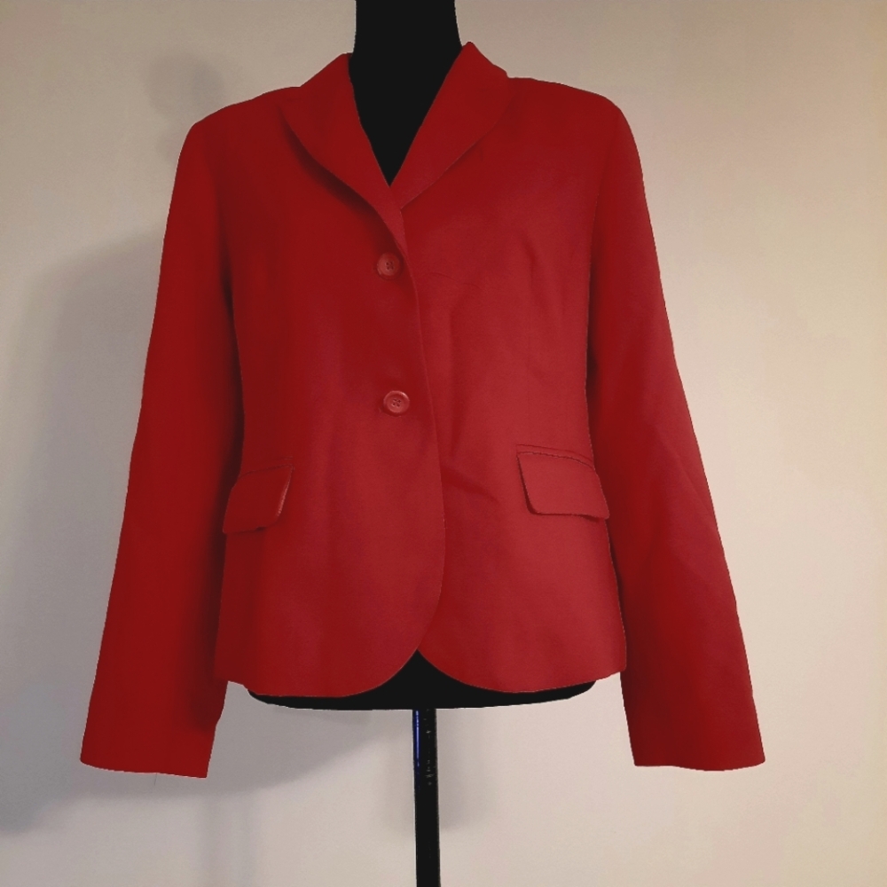 Red Blazer Size 14 Petite